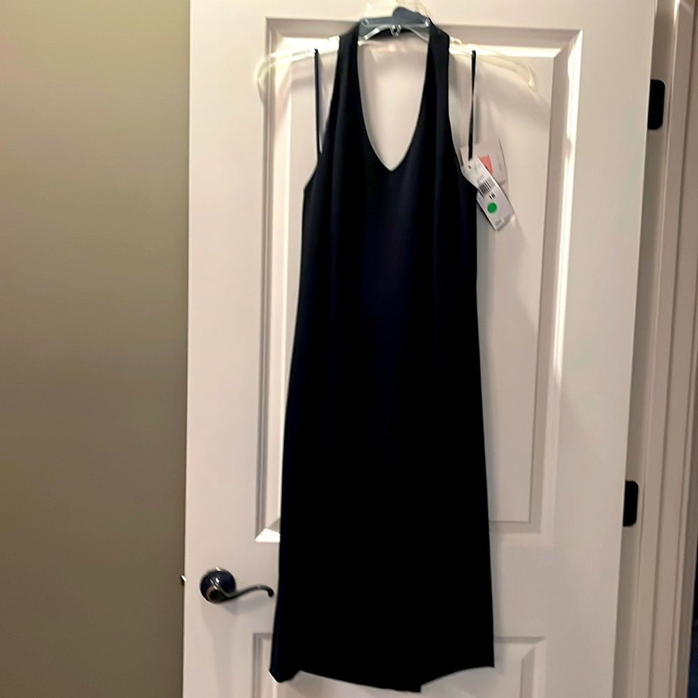 Garfield Marks A-line Halter Dress. Black. 16
